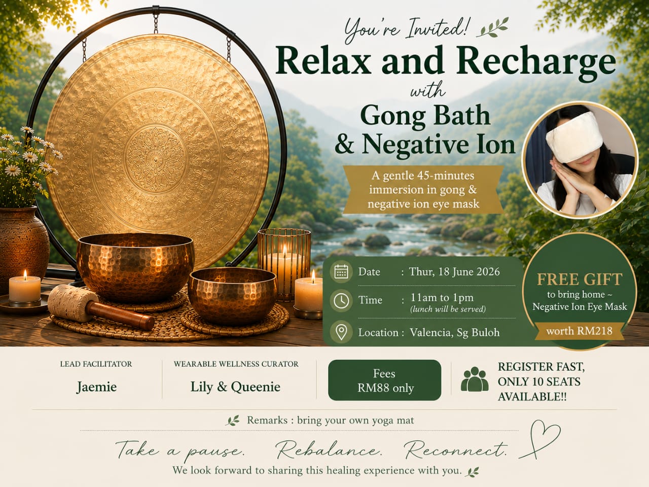 Nefful Malaysia Negative ION & Gong Bath Experience